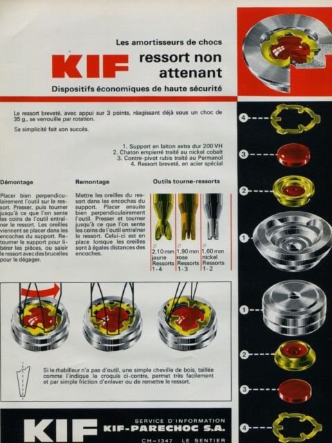 1973 KIF-Parechoc Company Le Sentier Switzerland 1973 Swiss Ad Suisse Advert Horology Horlogerie