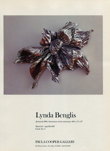 Lynda Benglis Jeantaud 1987 Art Exhibition Ad Advert Paula Cooper Gallery