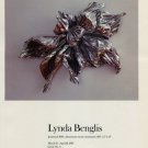 Lynda Benglis Jeantaud 1987 Art Exhibition Ad Advert Paula Cooper Gallery
