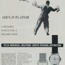 Felca Watch Company AirNavigator 1959 Swiss Ad Suisse Advert Horlogerie Horology Air Navigator