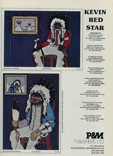 1980 Kevin Red Star Mad Dog with Feather Fan 1980 Art Ad Publicite Advertisement
