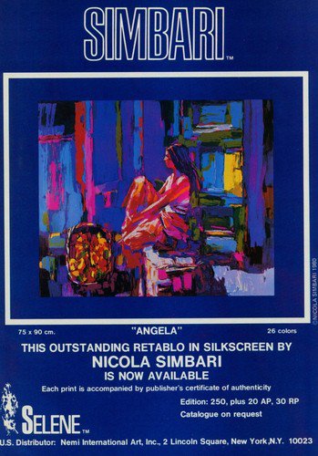 1980 Nicola Simbari Angela 1980 Art Ad Advert Advertisement