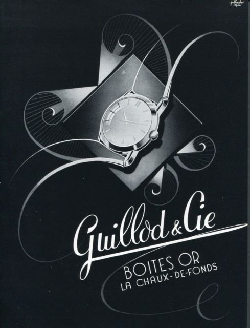Guillod & Cie Switzerland 1956 Swiss Print Ad Publicite Suisse Advert Horlogerie Horology