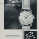 1959 Technos Watch Company Technos Atomium Ad Vintage 1959 Swiss Ad Suisse Advert Gunzinger Brothers