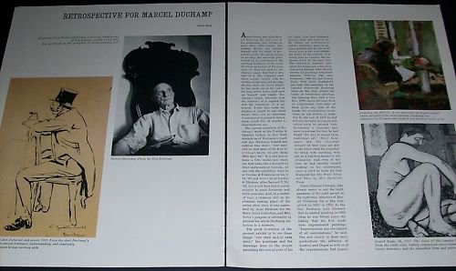 Marcel Duchamp Retrospective Vintage 1965 Art Magazine Article by Cleve Gray