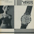 1959 Venus Watch Co Fils de Paul Schwarz-Etienne Swiss Print Ad Publicite Suisse Montres