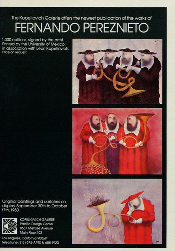 Fernando Pereznieto 1980 Art Exhibition Ad Publicite Advert Kopeliovich Galerie