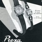 Vintage 1950 Prexa Watch Company Switzerland Original Swiss Print Ad Suisse Publicite Montres