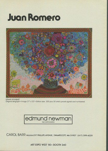 1980 Juan Romero Grand Bouquet Art Ad Publicite Advert Advertisement