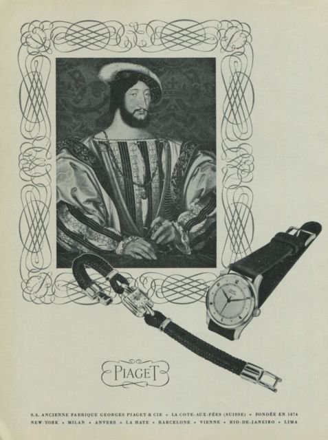 Vintage 1949 Georges Piaget & Cie SA Watch Co Swiss Print Ad Suisse Publicite Montres