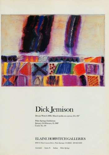 Dick Jemison 1987 Art Exhibition Ad Publicite Advert Elaine Horwitch Galleries Dream Work I