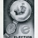 Vintage 1950 Election Watch Company Swiss Print Ad Suisse Publicite Montres Schweiz Suiza