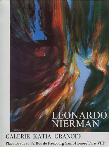 Vintage 1969 Leonardo Nierman Art Ad Publicite Advert Galerie Katia Granoff, Paris