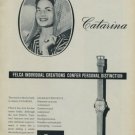Vintage 1959 Felca Watch Company Swiss Print Ad Suisse Publicite Montres Felca Catarina