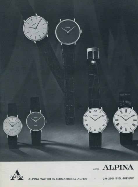 1977 Alpina Watch Company Switzerland Swiss Print Ad Suisse Publicite Montres