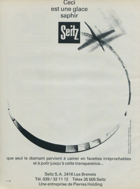 1977 Seitz SA Switzerland Swiss Print Ad Suisse Publicite Horlogerie Horology Schweiz Suiza