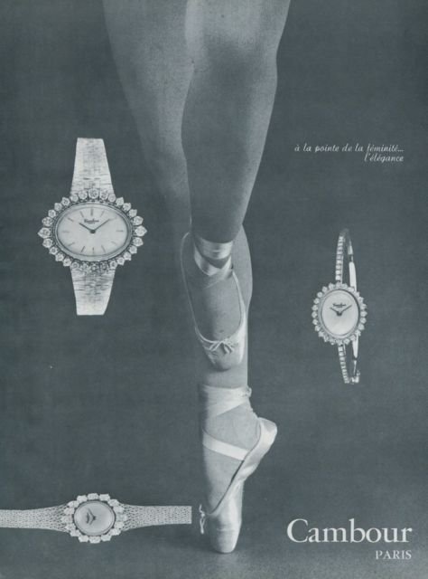 1977 Cambour Watch Company Paris France Swiss Print Ad Suisse Publicite Montres
