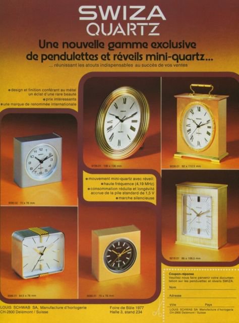 1977 Swiza Clock Company Delemont Switzerland Swiss Print Ad Suisse Publicite Schweiz