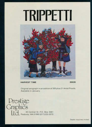 Trippetti Harvest Time 1980 Art Ad Publicite Advert Advertisement