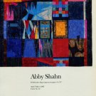 Abby Shahn 1987 Art Exhibition Ad Publicite Advert Advertisement