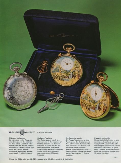 1977 Reuge Watch Company Reuge Music Switzerland Swiss Print Ad Suisse Publicite Montres