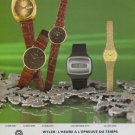 1977 Wyler Watch Company Swiss Print Ad Suisse Publicite Montres Schweiz Suiza