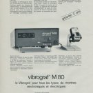 1977 Portescap Vibrograf M80 Advert Suisse Publicite Swiss Print Ad Advertisement Horology