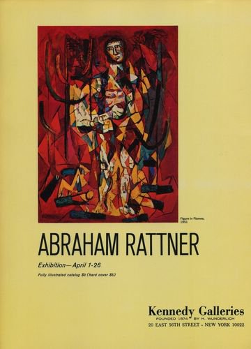 Abraham Rattner Vintage 1969 Art Exhibition Ad Publicite Advert Kennedy Galleries, NY
