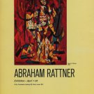 Abraham Rattner Vintage 1969 Art Exhibition Ad Publicite Advert Kennedy Galleries, NY