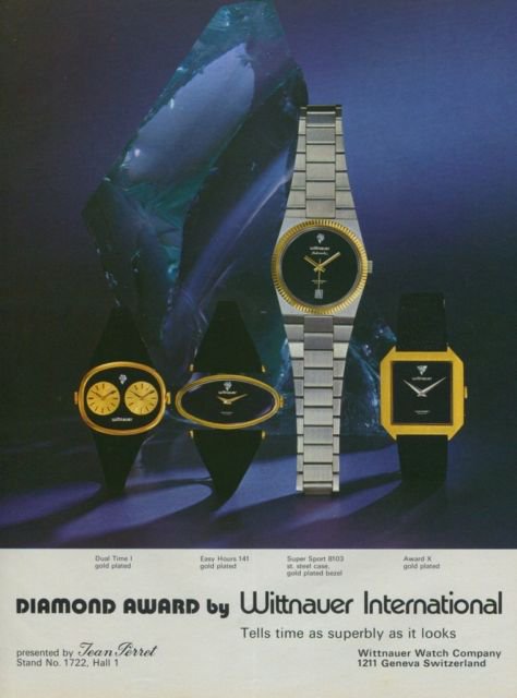 1977 Wittnauer Watch Company Switzerland Swiss Print Ad Suisse Publicite Montres Schweiz Suiza