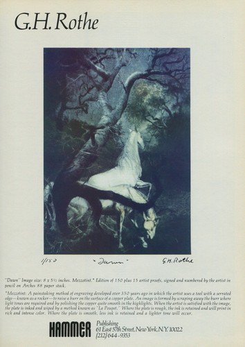 G. H. Rothe Dawn 1980 Art Ad Publicite Advert Magazine Advertisement