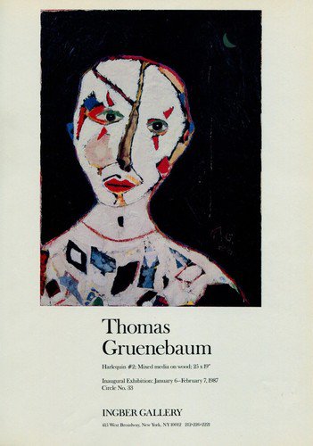 Thomas Gruenebaum 1987 Art Exhibition Ad Publicite Advert Ingber Gallery, NY