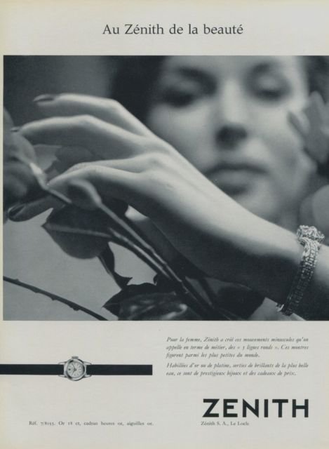 1959 Zenith Le Locle Suisse Switzerland Swiss Print Ad Suisse Publicite Montres Zenith Watch Co