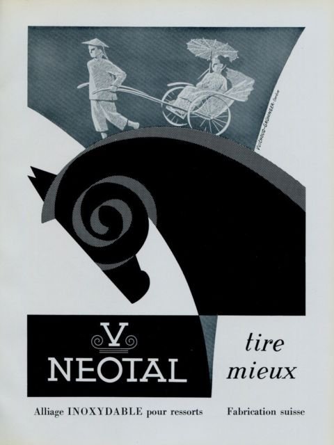 Vintage 1956 Neotal Vimetal Switzerland Swiss Print Ad Suisse Publicite Horlogerie Horology Schweiz