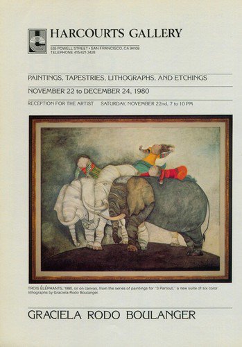 Graciela Rodo Boulanger 1980 Art Exhibition Ad Publicite Advert Harcourts Gallery, San Francisco