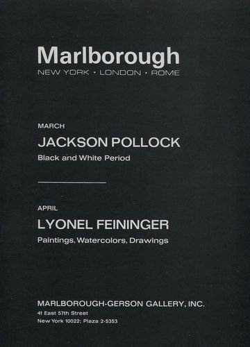 1969 Jackson Pollock Lyonel Feininger Art Exhibition Ad Publicite Advert Marlborough-Gerson Gallery