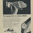 1957 Mido Powerwind Watch Advert Swiss Print Ad Publicite Suisse Montres Schweiz