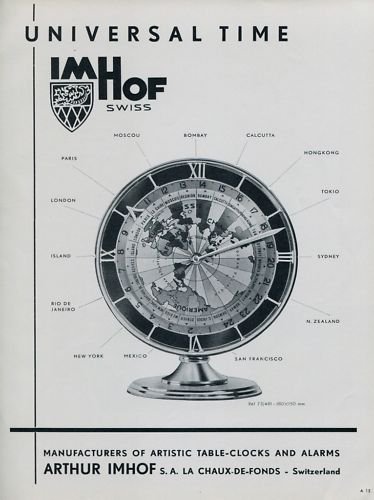 1956 Arthur Imhof SA La Chaux-de-Fonds Suisse Publicite Swiss Print Ad Switzerland