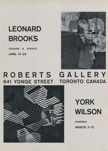 1969 Leonard Brooks and York Wilson Art Exhibition Ad Publicite Advert Roberts Gallery, Toronto