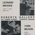 1969 Leonard Brooks and York Wilson Art Exhibition Ad Publicite Advert Roberts Gallery, Toronto 1969 Leonard Brooks and York Wilson Art Exhibition Ad Publicite Advert Roberts Gallery, Toronto