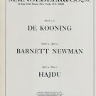 De Kooning Hajdu Barnett Newman 1969 Art Exhibition Ad Publicite Advert M. Knoedler & Co., NY