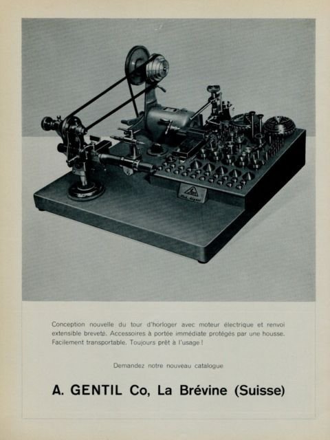 1956 A. Gentil La Brevine Suisse Switzerland Swiss Print Ad Suisse Publicite Horlogerie Horology