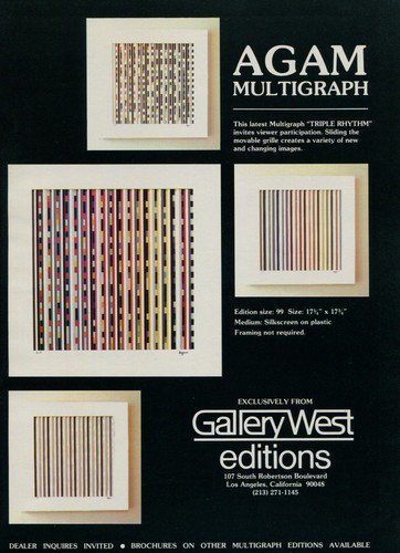Yaacov Agam Triple Rhythm 1980 Art Ad Publicite Advert Advertisement