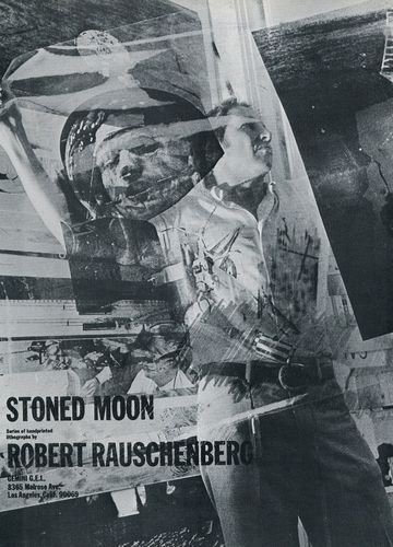 1969 Robert Rauschenberg Stoned Moon Art Ad Publicite Advert Advertisement 1960s