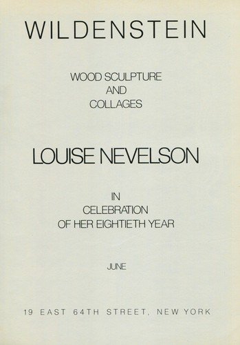 Louise Nevelson 1980 80th Birthday Art Exhibition Ad Publicite Advert Wildenstein Gallery