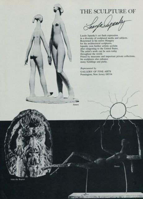 1974 Laszlo Ispanky Vintage 1974 Art Ad Publicite Advert