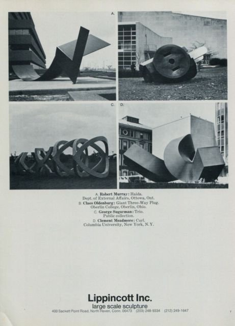 Robert Murray Claes Oldenburg George Sugarman Clement Meadmore Vintage 1974 Art Ad Publicite Advert