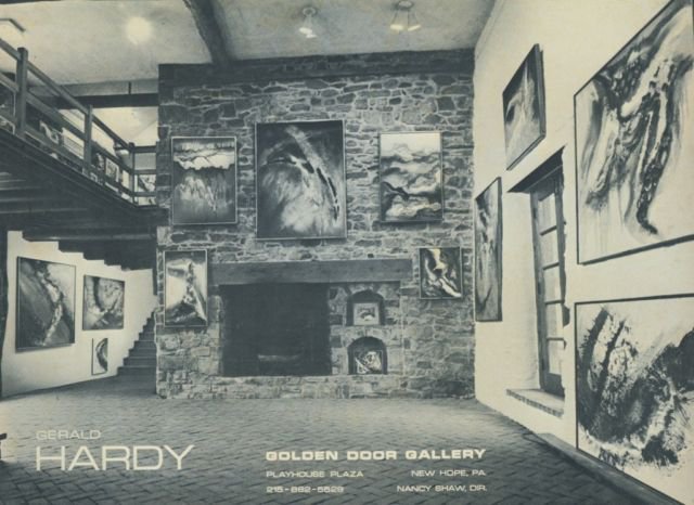 Gerald Hardy Vintage 1968 Art Exhibition Ad Publicite Advert Golden Door Gallery