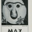 Max Ernst Monkey with Flower 1974 Art Exhibition Ad Publicite Galerie Beyeler Basel Switzerland