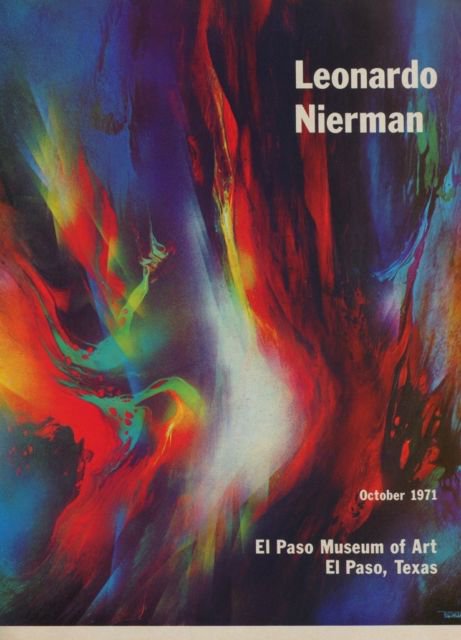 Leonardo Nierman Vintage 1971 Art Exhibition Ad Publicite Advert El Paso Museum of Art